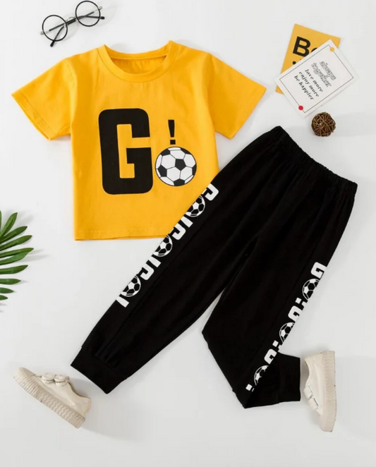 Go Go Go Kids Football Tracksuit – Sports Outfit for Boys | Comfy & Stylish Activewear