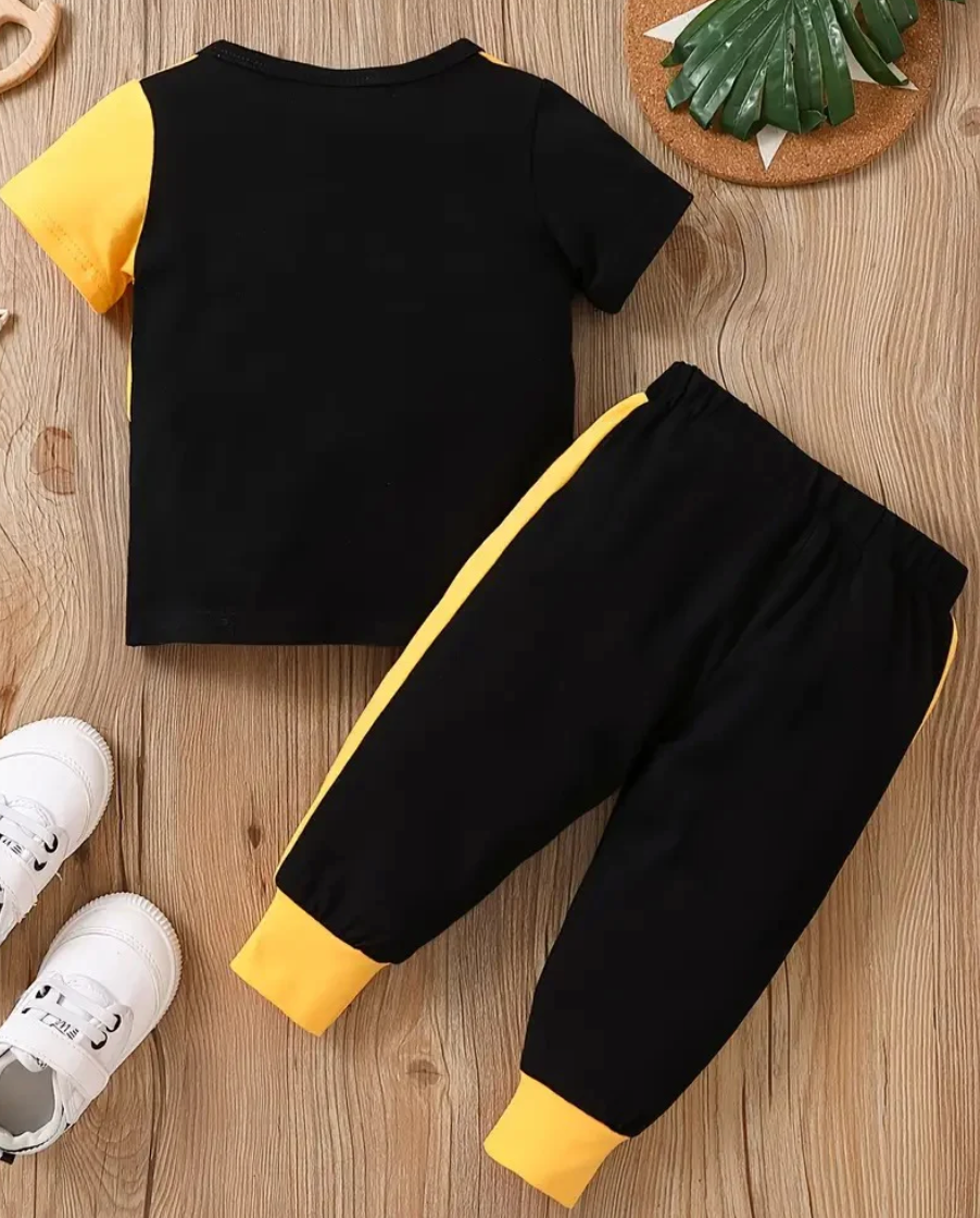 Little King Letter Printed Kids’ Tracksuit – Stylish & Comfy Casual Wear