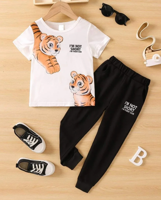 IM TIGER CUB Kids’ Tracksuit | Cute Tiger Print Sweatshirt & Pants Set