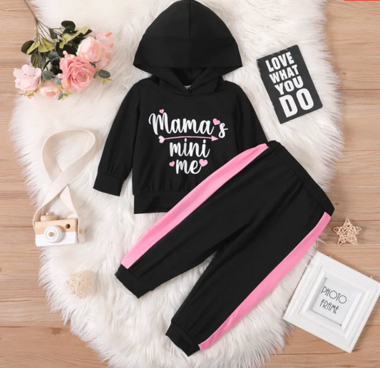 Girls Tracksuit 'MAMAS MINI ME TRACKSUIT' | Cute Matching Sweatshirt & Pants Set for Kids