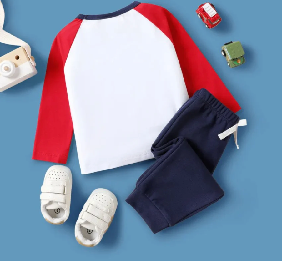 Beep Beep Raglan Tracksuit for Little Boys & Girls | Fun Kids Tracksuit