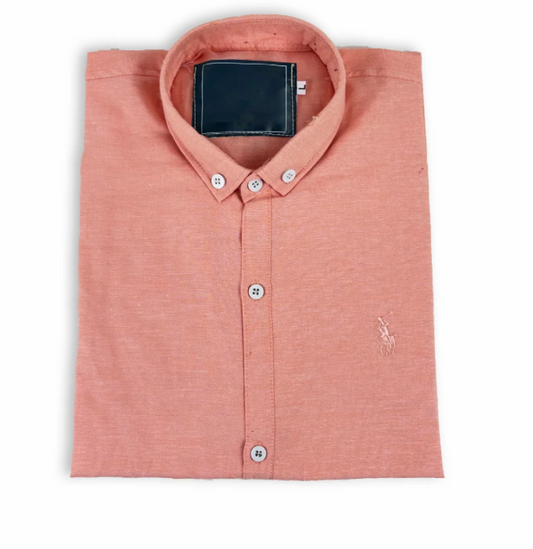 Peach Casual Shirt for Men – Fresh, Trendy & Comfortable Style