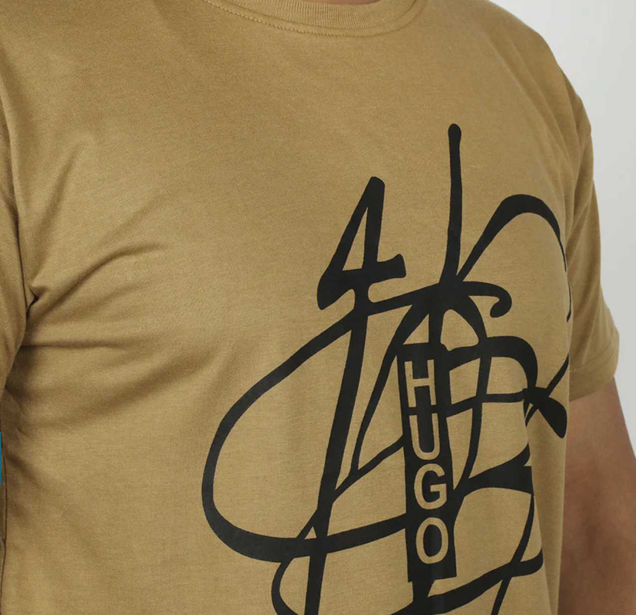 Men’s Half Sleeves Printed T-Shirt - Brown & Black | Casual & Trendy