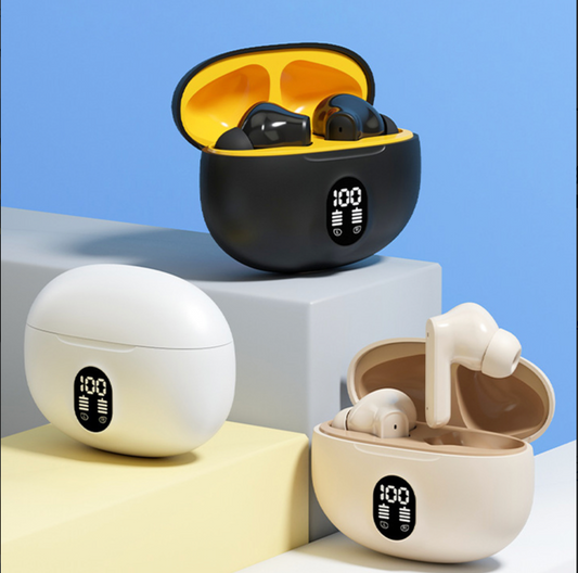 M04 TWS Wireless Bluetooth Earbuds with LED Display | Mic In-Ear Headphones | Immersive Stereo Sound | Type-C Fast Charging | Bluetooth 5.3 for Android & iPhone