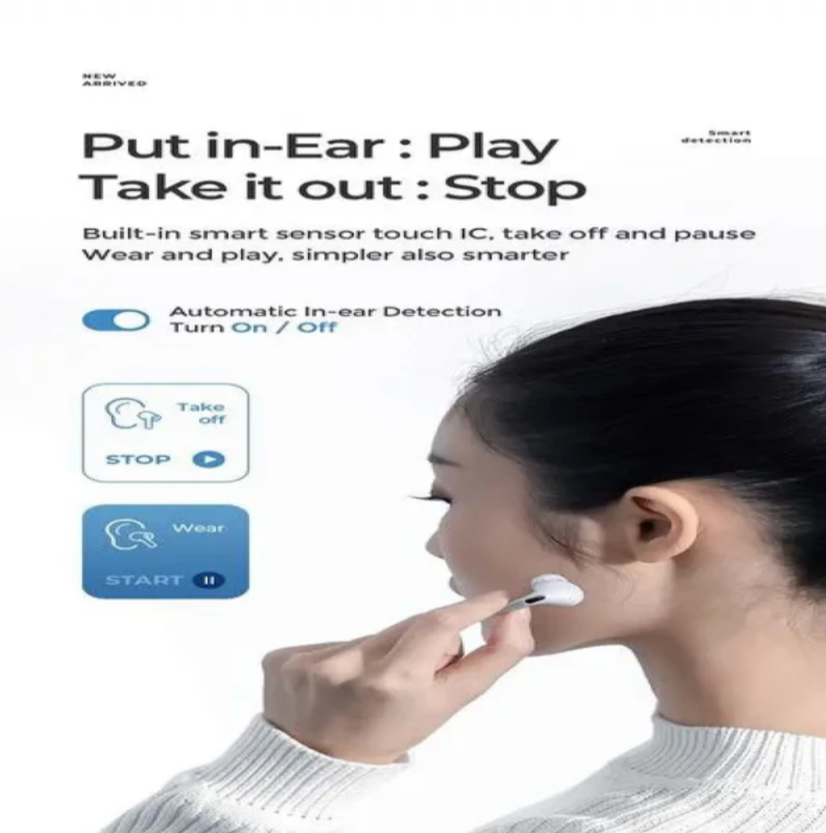 T03s Pro Joyroom TWS Earbuds – Active Noise Cancelling (ANC) | Premium Charging Case | Wireless Bluetooth Earphones | White