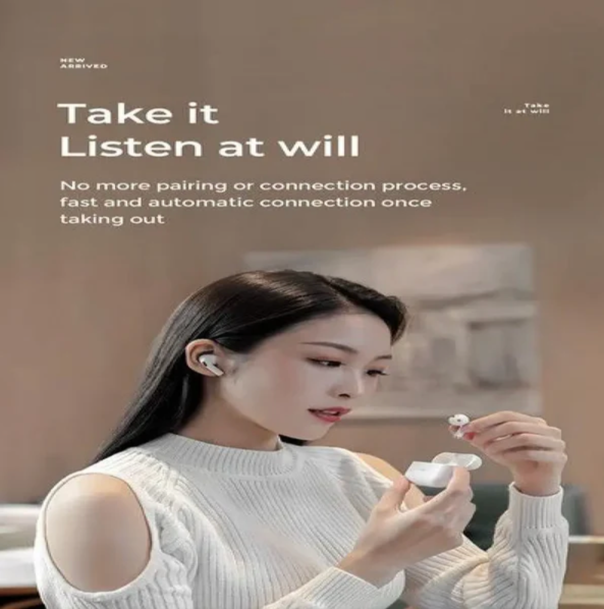 T03s Pro Joyroom TWS Earbuds – Active Noise Cancelling (ANC) | Premium Charging Case | Wireless Bluetooth Earphones | White