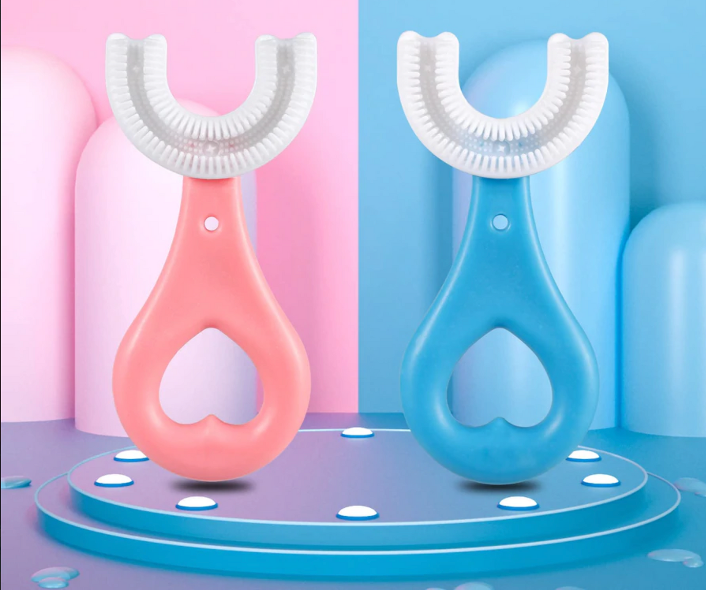 360° U-Shaped Baby Toothbrush | Soft Silicone Kids Toothbrush & Teether for Toddler Oral Care