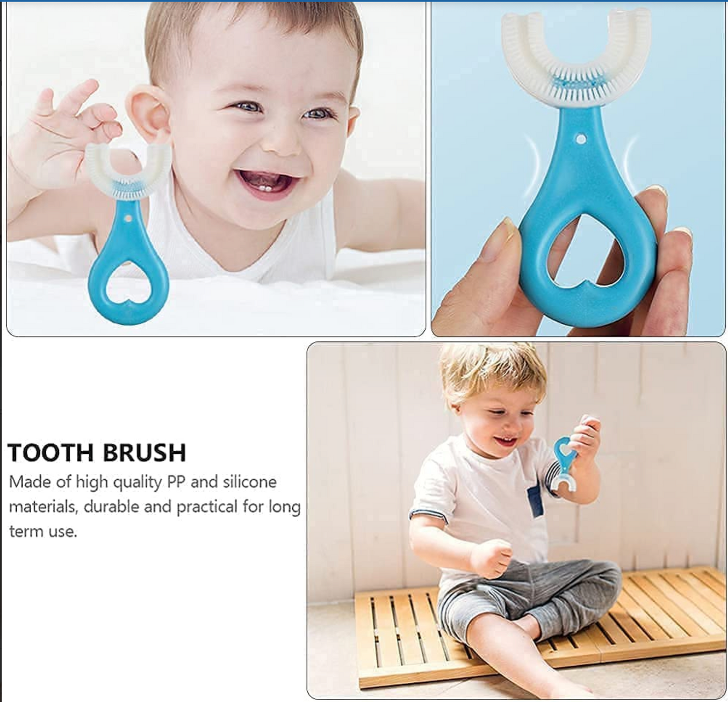 360° U-Shaped Baby Toothbrush | Soft Silicone Kids Toothbrush & Teether for Toddler Oral Care