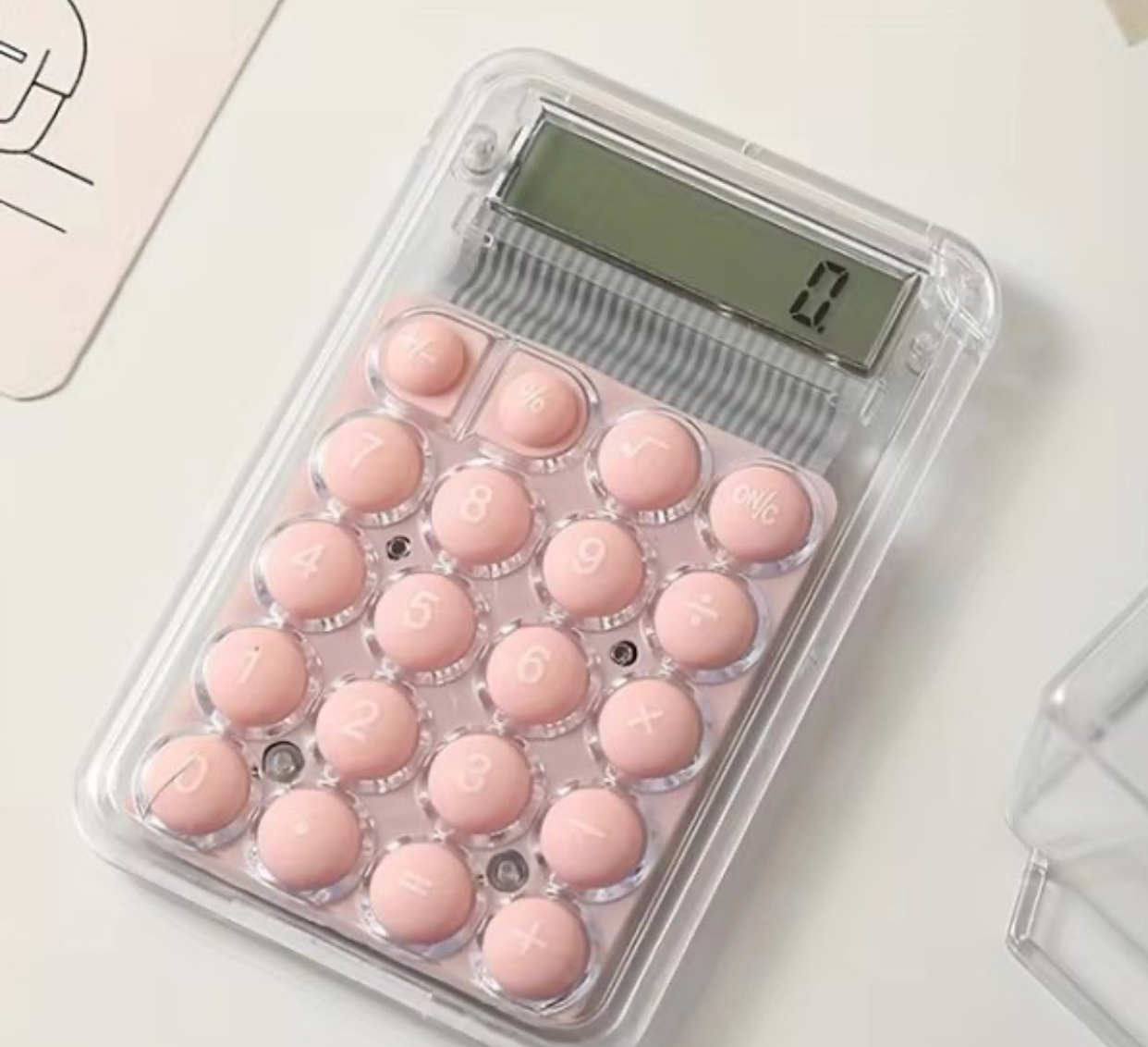 Student Calculator with Large LCD Display | 8-Digit Handheld Electronic Calculator with Silicone Buttons for School & Study