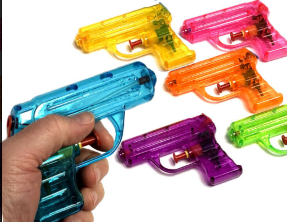Mini Zoom Water Guns Pack of 6 | 11cm Small Plastic Water Pistols for Kids Outdoor Summer Fun