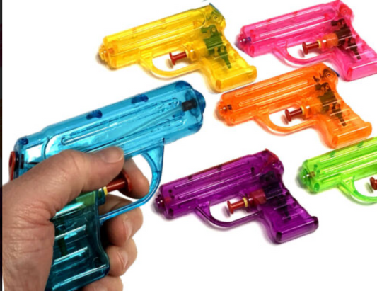 Mini Zoom Water Guns Pack of 6 | 11cm Small Plastic Water Pistols for Kids Outdoor Summer Fun