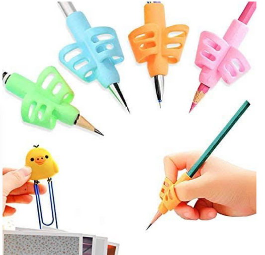 Kids Silicone Pencil Grip ✏️ | 2-Finger Ergonomic Posture Correction Holder | Writing Aid Tool for Children