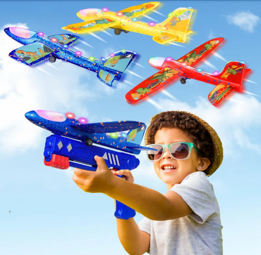 Airplane Launcher Gun Toy for Kids ✈️🔫 | Cool Outdoor Flying Aircraft Shooter (Random Color)