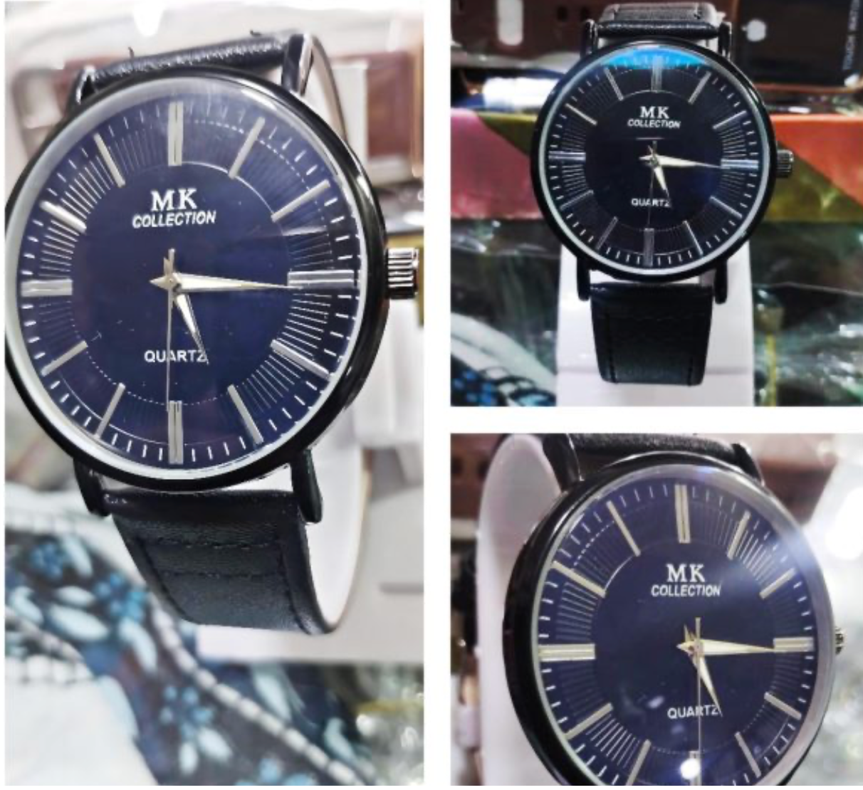 Modern Edge Black Leather Strap Watch for Men – Sleek & Stylish Classic Analog Wrist Watch – Durable Timeless Design (No Box)