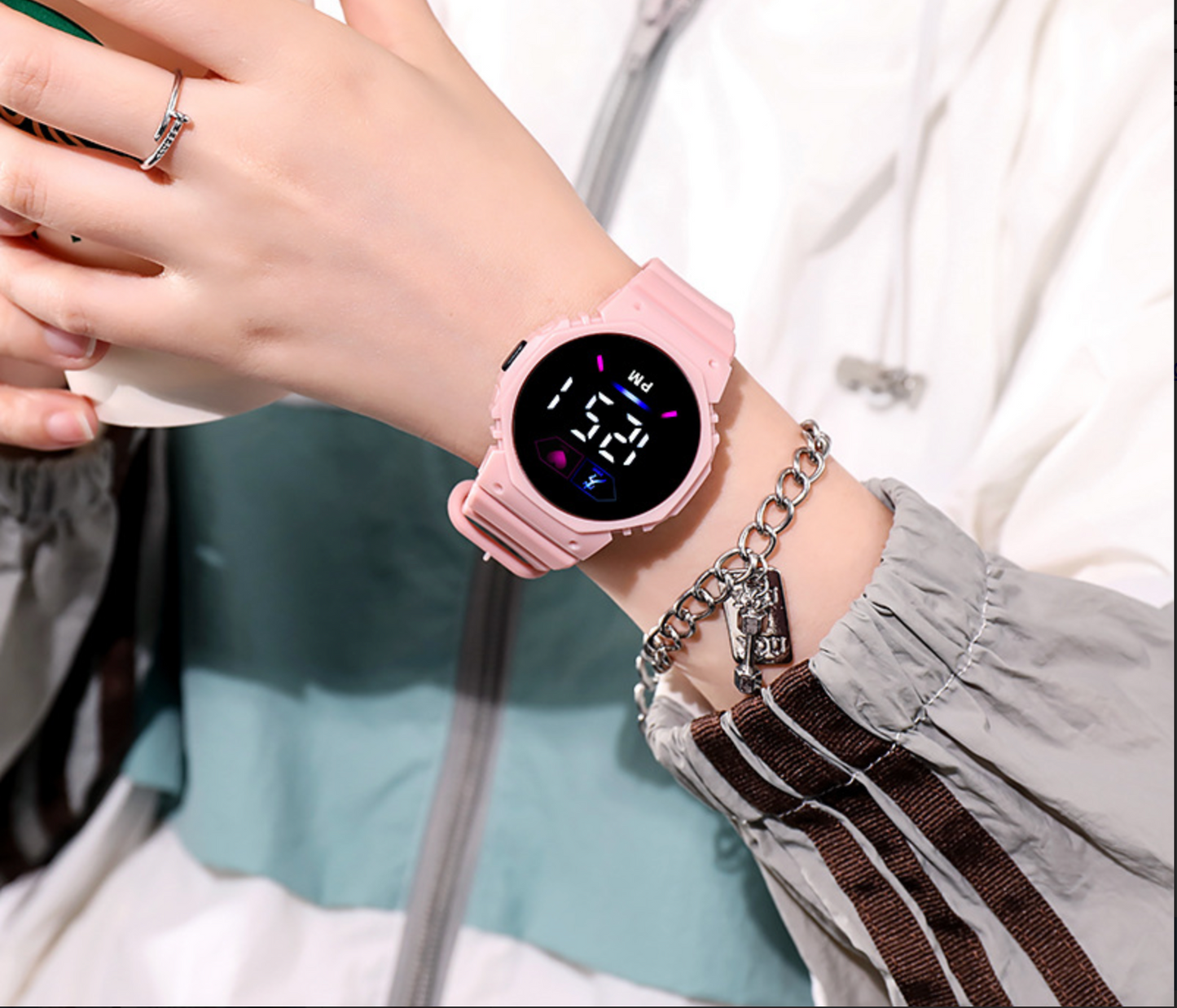 Electronic Digital LED Watch For Men & Women | Large Screen Sports Student Watch | Power-Saving Multifunctional Precise Time Display