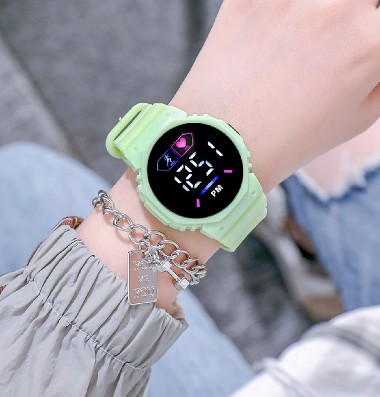 Electronic Digital LED Watch For Men & Women | Large Screen Sports Student Watch | Power-Saving Multifunctional Precise Time Display