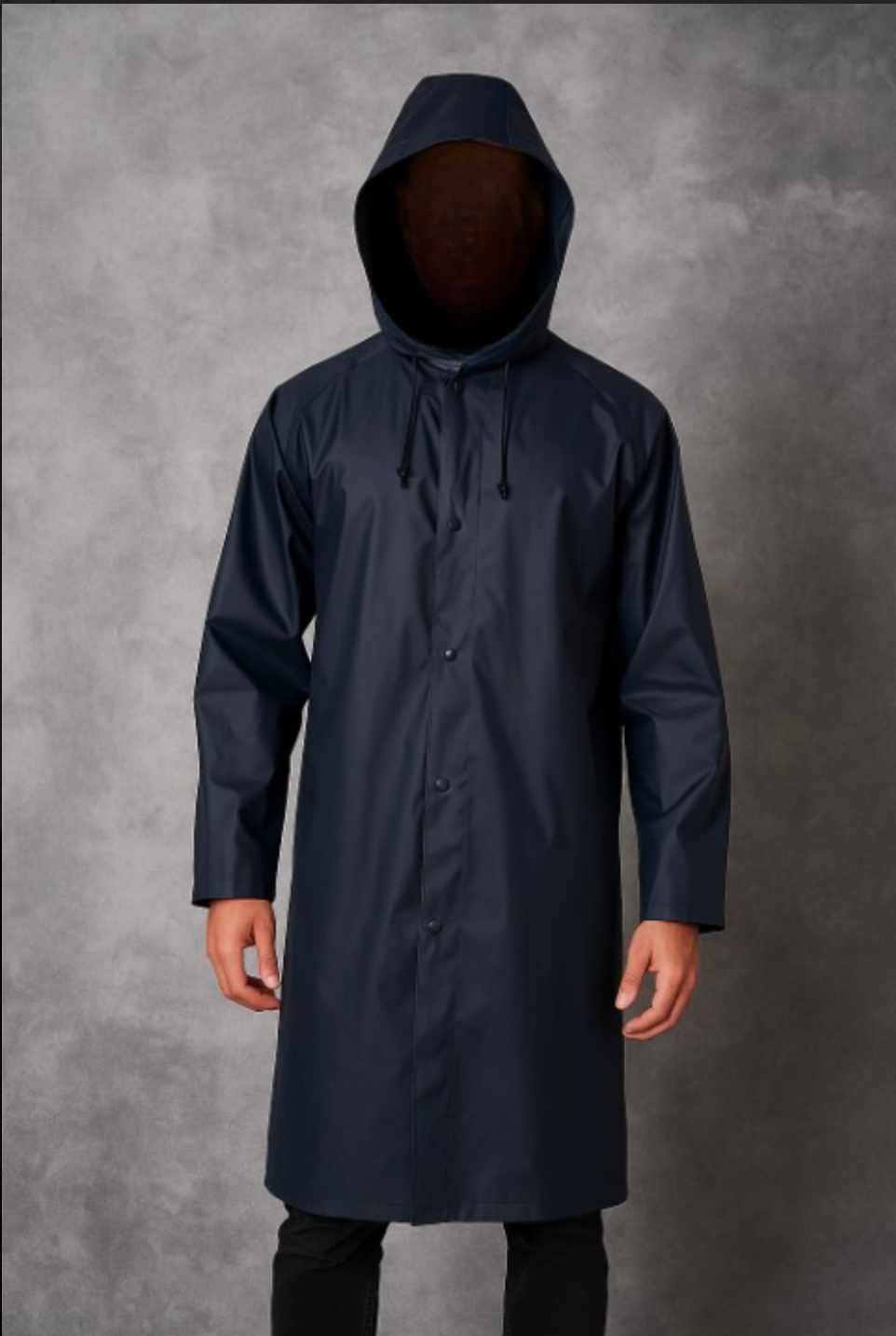 Premium Waterproof Long Raincoat with Adjustable Hood – Unisex Lightweight Outdoor Rain Jacket for Hiking, Travel & Daily Use