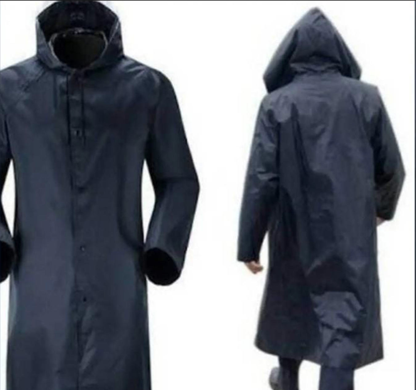 Premium Waterproof Long Raincoat with Adjustable Hood – Unisex Lightweight Outdoor Rain Jacket for Hiking, Travel & Daily Use