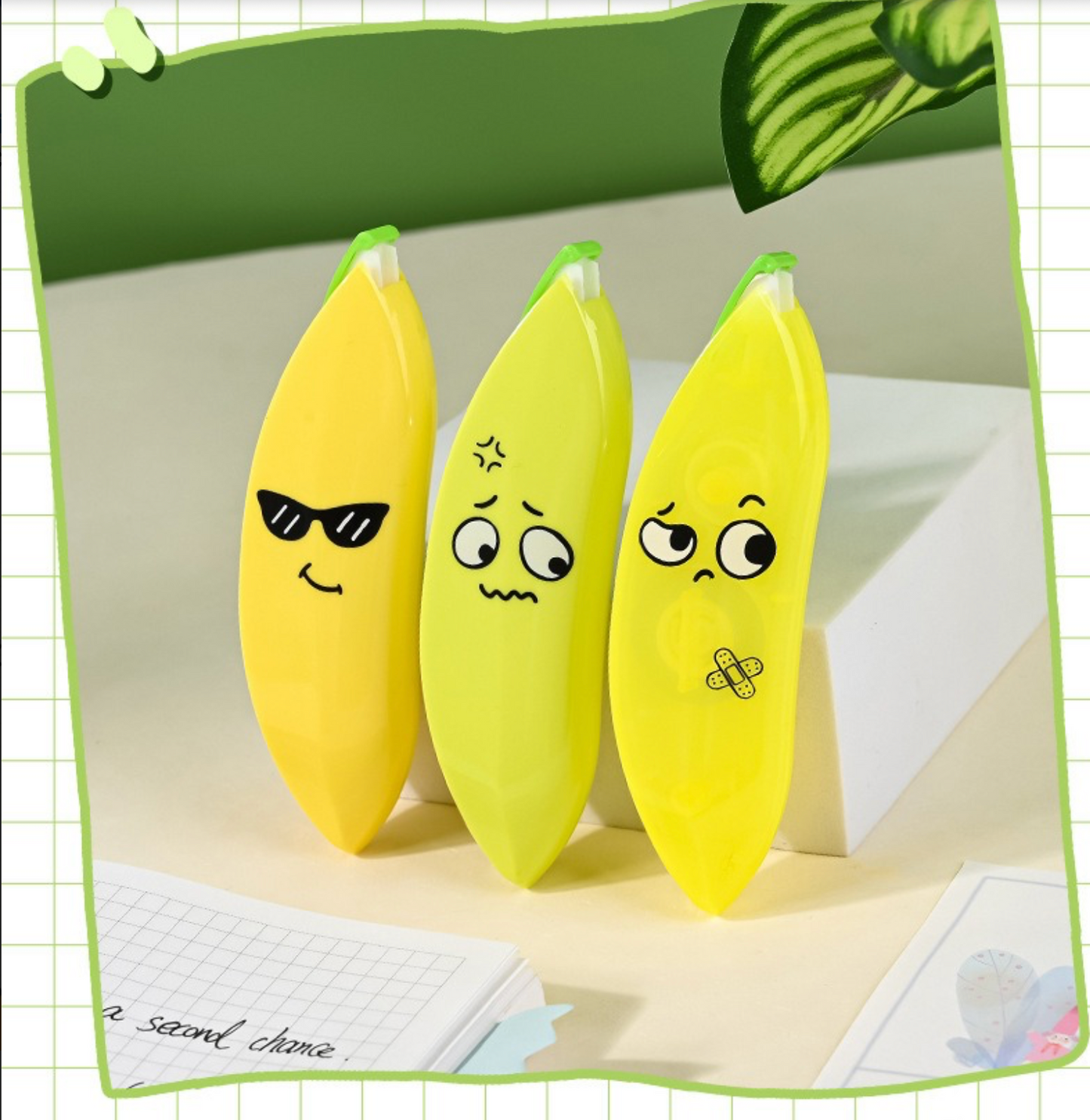 Back to School Banana Shaped Correction Tape – Cute & Portable Eraser Tool for Kids, Students & Office Use – 14cm