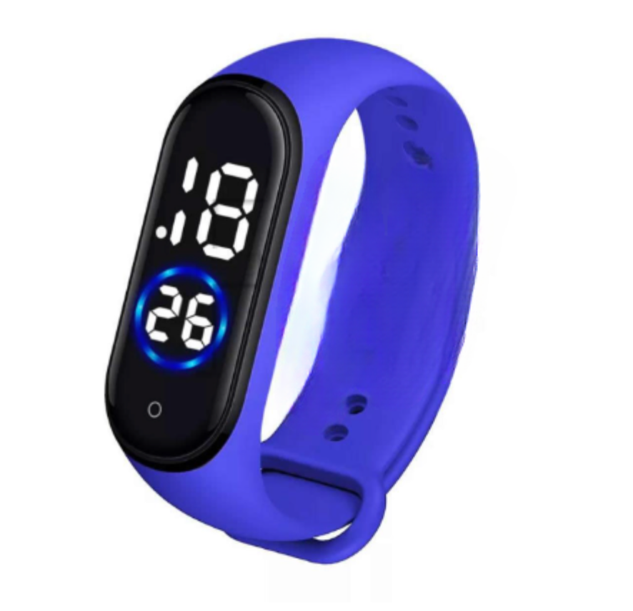M4 LED Digital Sports Watch Bracelet – Waterproof Touch Display Wristband for Boys & Girls (Random Color)