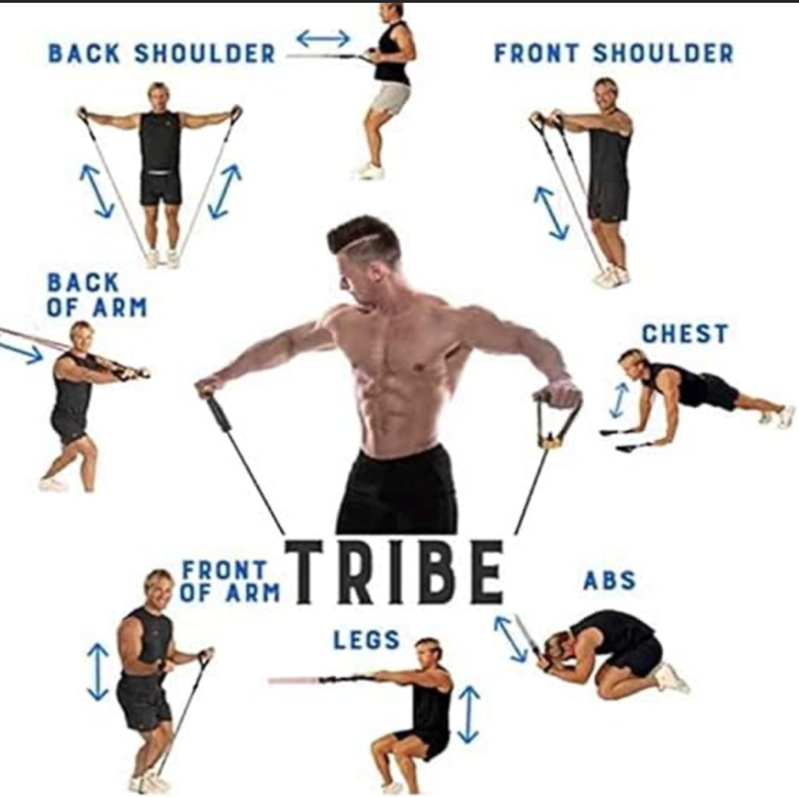 11 Pcs Resistance Bands Set for Workout – Power Exercise Bands for Strength Training, Yoga, Home Gym & Fitness Equipment for Men & Women