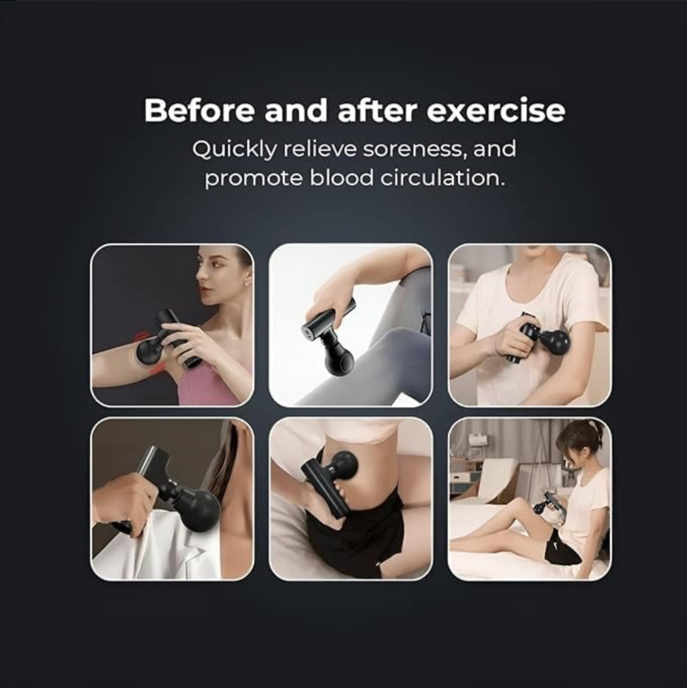 Blueide Mini Facial & Muscle Massager Gun – Rechargeable Deep Tissue Massage Machine for Face, Head, Neck & Body Relaxation – Portable Handheld Massager for Gym, Office & Travel