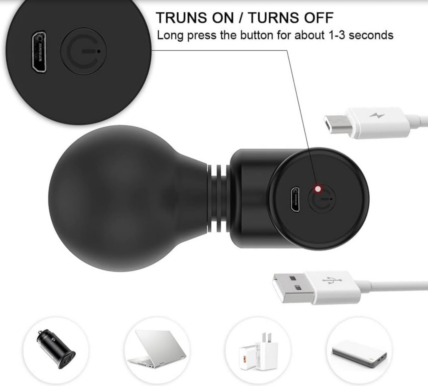 Blueide Mini Facial & Muscle Massager Gun – Rechargeable Deep Tissue Massage Machine for Face, Head, Neck & Body Relaxation – Portable Handheld Massager for Gym, Office & Travel