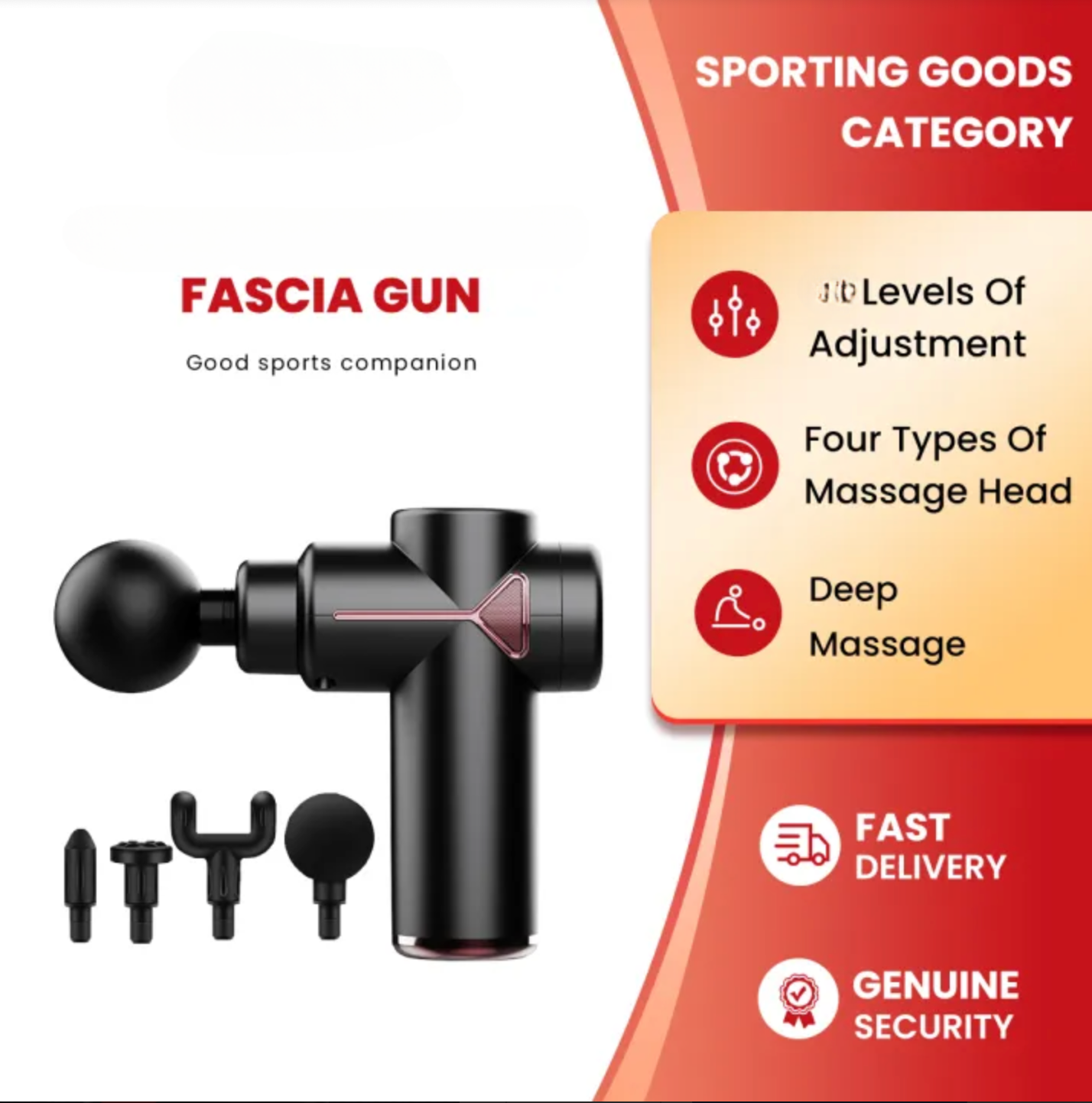 4 in 1 Multi-Function Vibration Massage Gun
