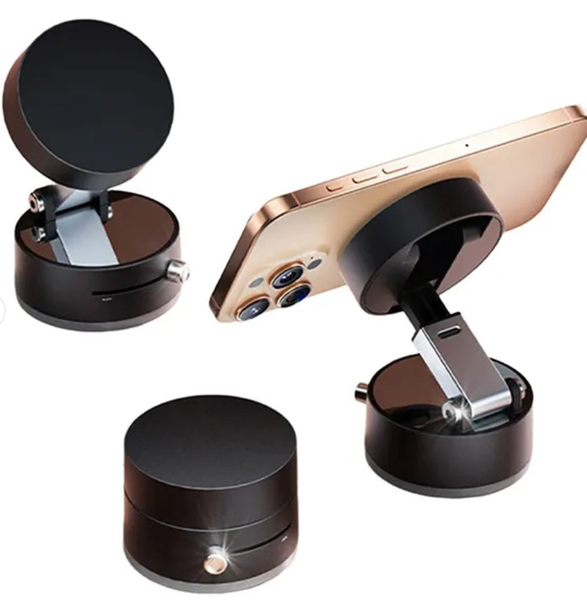 360° Rotating Magnetic Phone Holder – Strong Vacuum Suction Mount for Car, Desk & Tabletop | Universal Magnetic 360 Mount