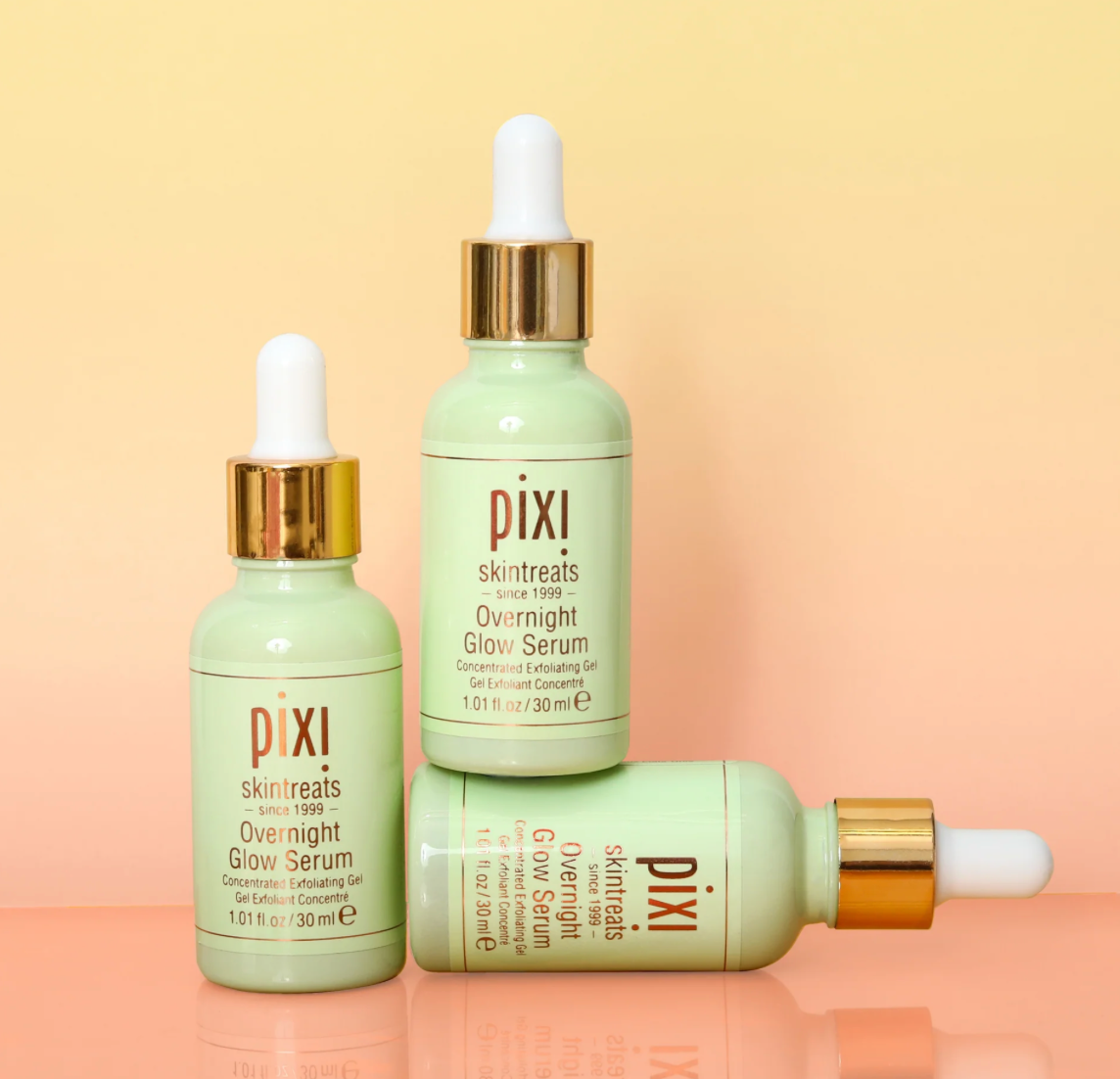 Pixi Overnight Glow Serum 30ml Exfoliating Brightening Serum with 10% Glycolic Acid and Vitamins