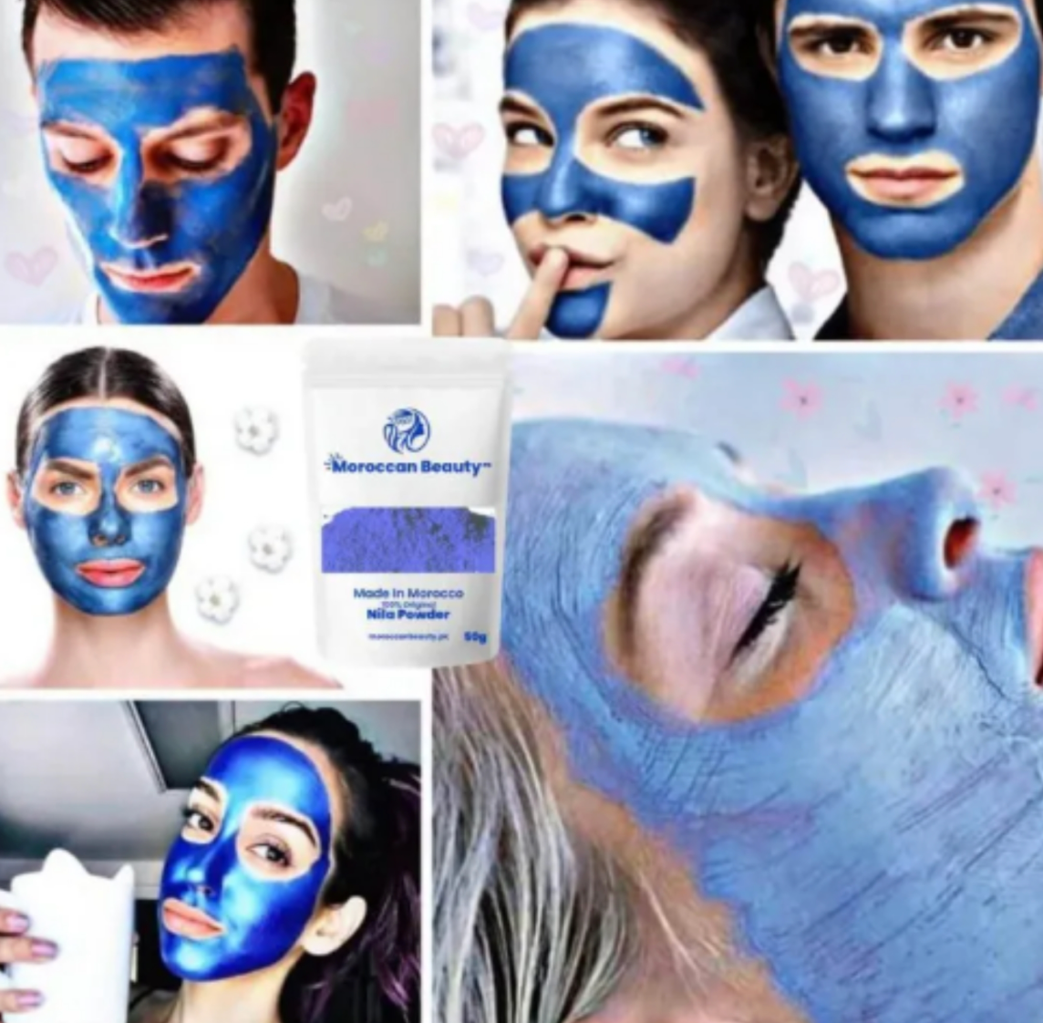 Moroccan Beauty Blue Nila Powder 50g | Skin Whitening, Anti-Inflammatory & Hydrating