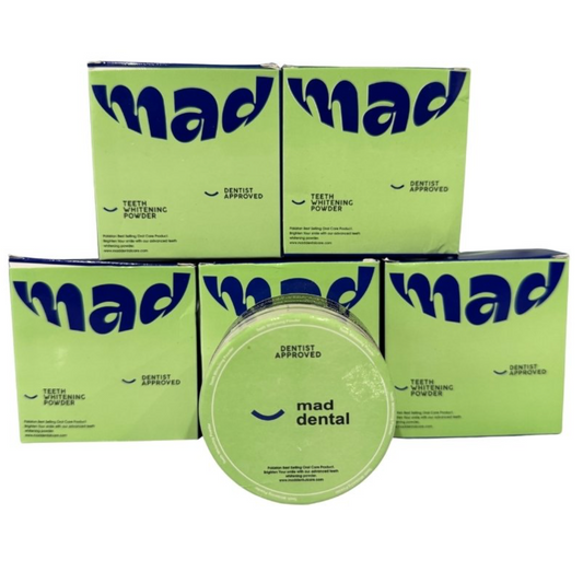 Mad Dental Care Teeth Whitening Powder | Dentist Approved Enamel-Safe Natural Formula