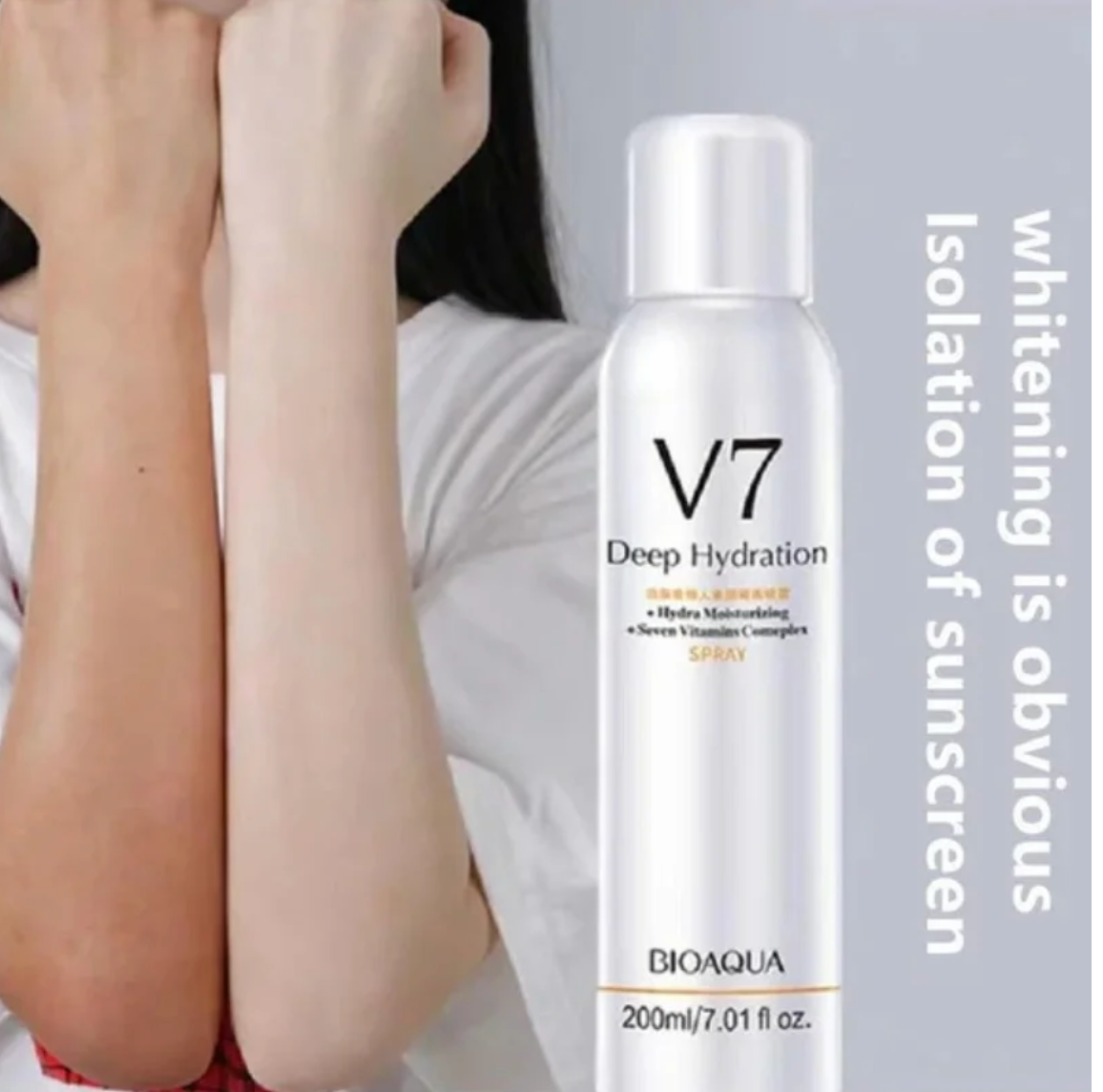 BIOAQUA V7 Vitamin Deep Hydration Brightening Spray with 7-Vitamin Complex for Radiant Skin Short