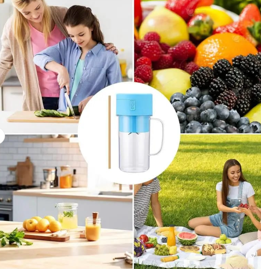 Mason Portable Mini Juicer Blender – Cordless Outdoor Juicing Cup with Straw | Rechargeable Personal Smoothie Maker