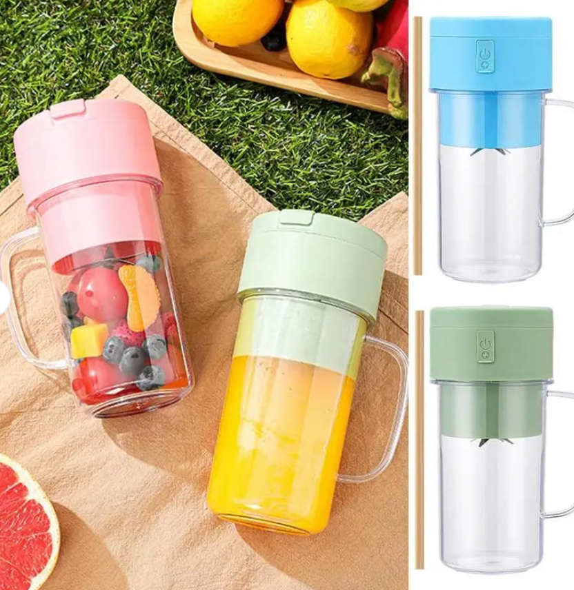 Mason Portable Mini Juicer Blender – Cordless Outdoor Juicing Cup with Straw | Rechargeable Personal Smoothie Maker