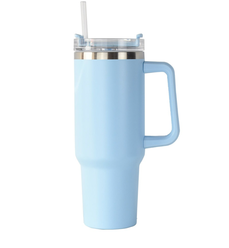 Stanley 40oz (1200ML) Stainless Steel Vacuum Insulated Tumbler with Straw – Double Wall Travel Mug for Hot & Cold Drinks (Random Color)