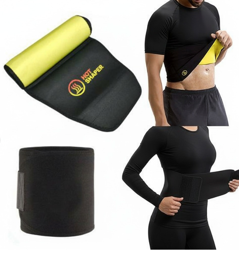 Hot Shaper Slimming Belt – Adjustable Waist Trainer for Men & Women | Helps Burn Belly Fat & Support Core Strength