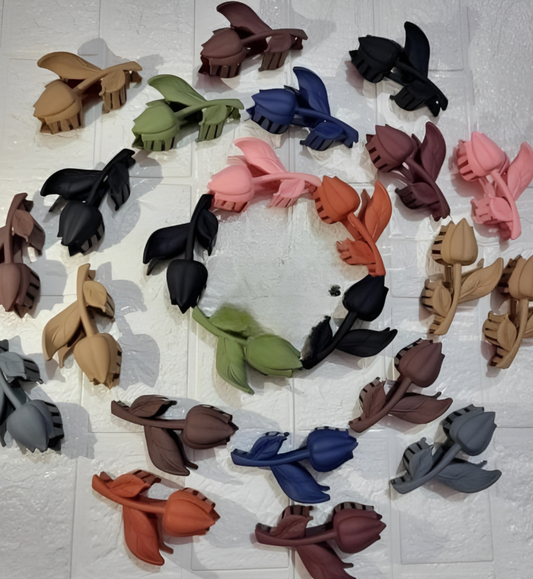 3 Pcs Hair Claw Clip Set – Durable ABS Plastic Hair Catcher for Women & Girls | Perfect for All Hair Types (Random Colors)