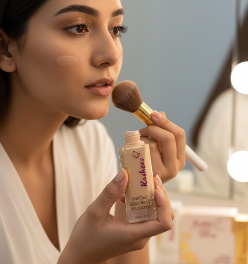 Kashee’s Complete Makeup Set – Foundation, BB HD Powder & Matte Lipstick | Flawless, Lightweight & Long-Lasting Beauty Essentials