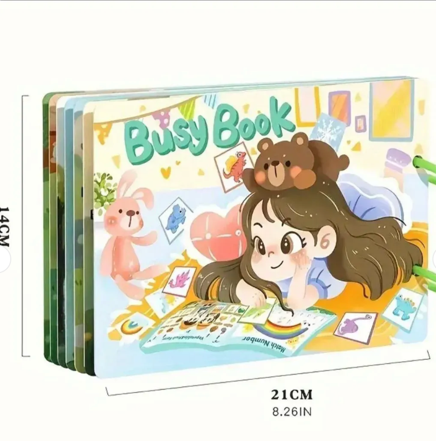 Montessori Quiet Busy Book for Toddlers – 12 Themed Educational Learning Activity Book | Early Development Toy for Kids