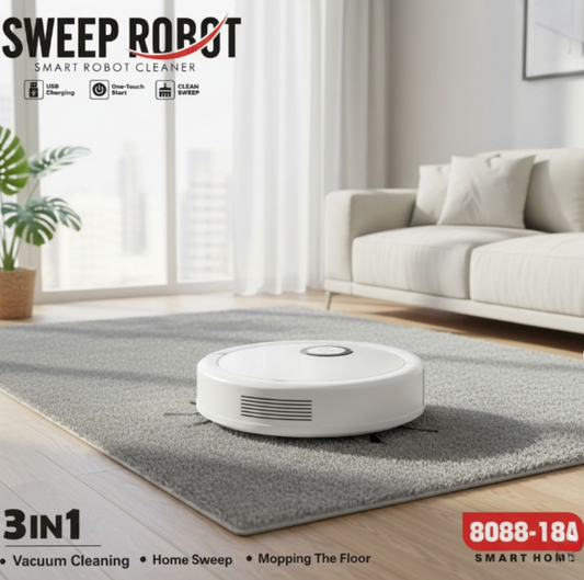 Smart Automatic Dust Sweeping Robot – Rechargeable Floor Cleaning Vacuum Mop for Home & Office | Intelligent Robotic Cleaner (Random Color)