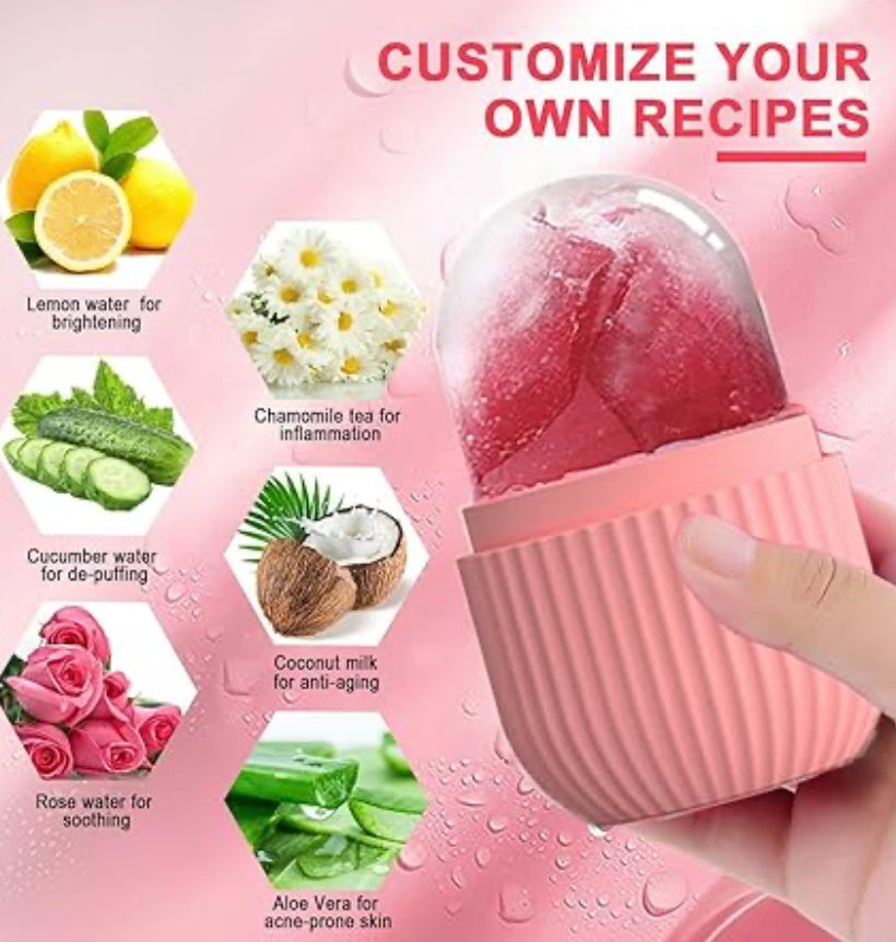 (Pack of 3) Marble Jade Roller Combo – Stone Marble Roller, Ice Roller Facial Massager & Derma Roller | Skin Care Face Massage Set