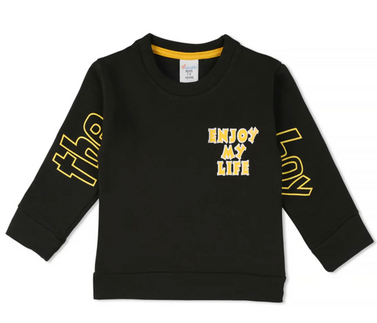 “Enjoy My Life” Sweatshirt for Kids | Warm & Soft Winter Pullover for Baby Boys & Girls – Cozy, Stylish & Comfortable Outfit