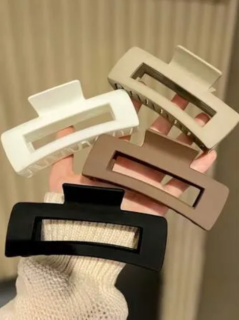 Pack of 3 or Single | Large Korean Style Hair Claw Clips (3.5 / 4 Inches) – Strong Hold Clamps for Thick, Long Hair | Fashion Hair Catchers for Women & Girls