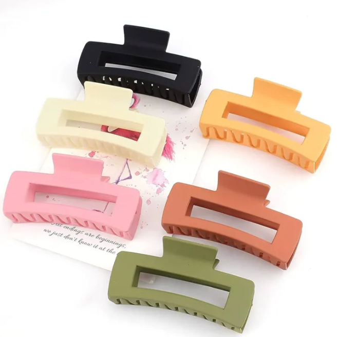 Pack of 3 or Single | Large Korean Style Hair Claw Clips (3.5 / 4 Inches) – Strong Hold Clamps for Thick, Long Hair | Fashion Hair Catchers for Women & Girls