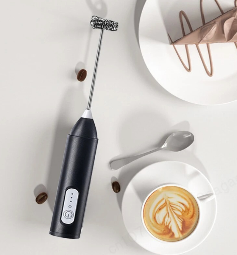 Wireless Milk Frother Electric Type C Handheld Blender Stainless Steel Mini Coffee Maker Whisk Mixer For Daily Kitchen Needs