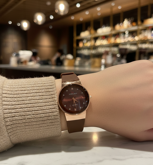 Ladies Purple Wrist Watch | Stylish Rubber Strap, Lightweight & Comfortable Daily Wear Watch for Women