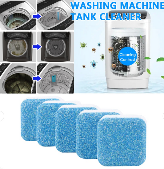 Washing Machine Cleaner Tablets – Effervescent Deep Cleaning Tabs for Drum & Pipes | Removes Odor, Limescale & Residue | Keeps Washers Fresh