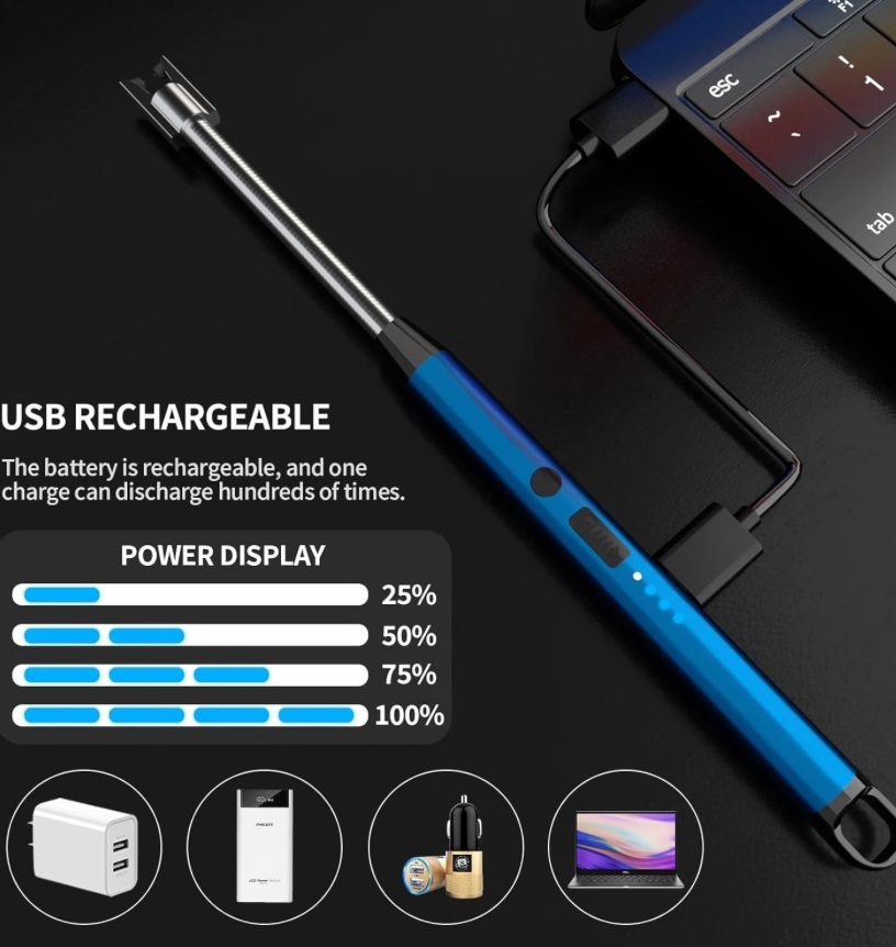 Plasma Electric Lighter – USB Rechargeable, Flameless & Windproof Arc Lighter | Safe & Stylish for Home, Outdoors & Travel
