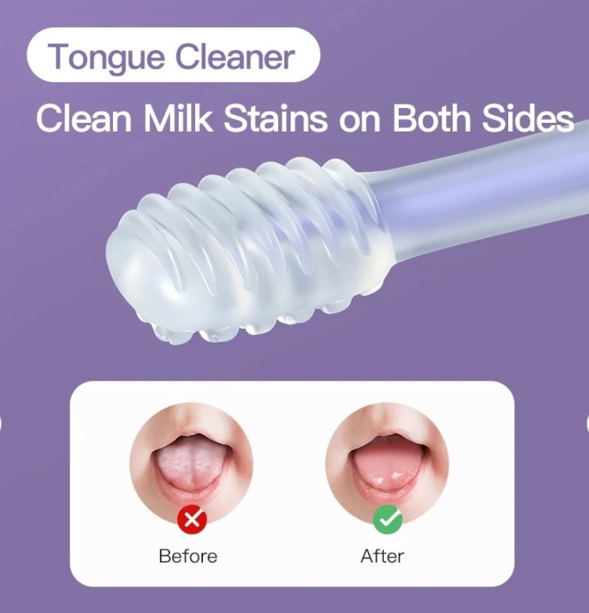 Infant Baby Silicone Toothbrush & Tongue Cleaner – Pack Of 2 with PP Storage Box | Safe Oral Care for Babies & Toddlers